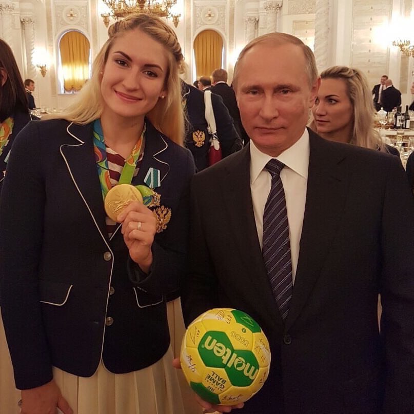 Приём женской сборной России по гандболу в Кремле